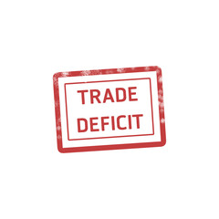 Grunge rubber stamp with text Trade Deficit,illustration