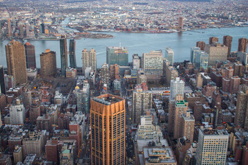 Fototapeta premium View from the top of a skyscraper in New York City!