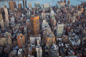 Fototapeta na wymiar View from the top of a skyscraper in New York City!