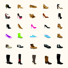 set of shoes for project design