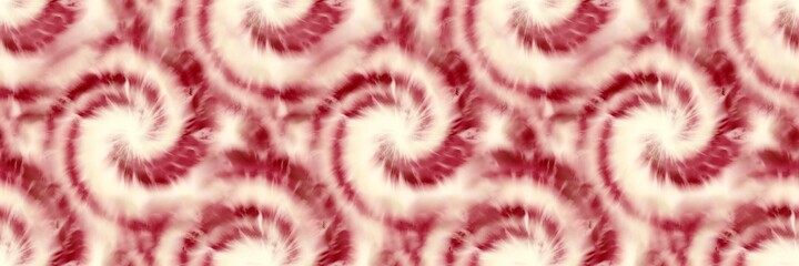 Seamless funky 1970s tie dye border motif pattern for surface design and print. High quality illustration. 70s funky psychedelic abstract hippie swatch. Multicolored spiral tiedye swirl textile design