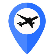 Pin Marker Pointer Locator Marker Airplane