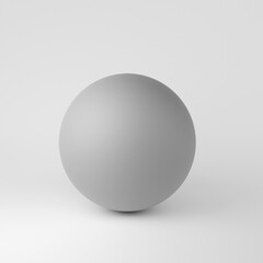 3d Sphere isolated on white background. geometry math symbols. 3D rendering.