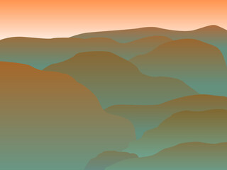 Highland scenery in the countryside