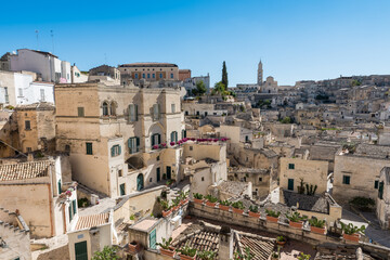 Fototapeta na wymiar Matera Basilicata streets panorama