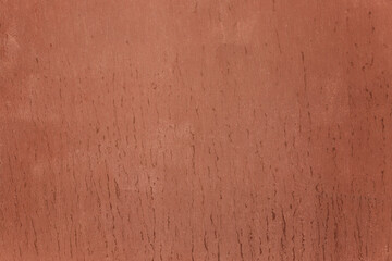 Surface of terracotta painted old iron sheet. Construction and repair. Background. Space for text. Close-up.