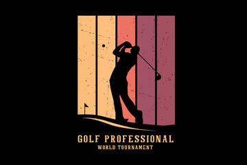 Golf professional silhouette design