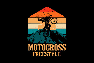 Motocross freestyle silhouette design