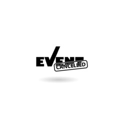 Event cancelled icon with shadow