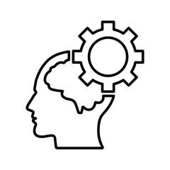 Customer, psychology, mind, scientific, user line icon. Outline vector.