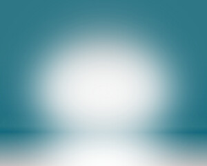 sky blue empty room studio gradient 3D background. White empty room. abstract background. horizontal template for design.  gray backgrounds gradient, room, interior, display. illustration. 