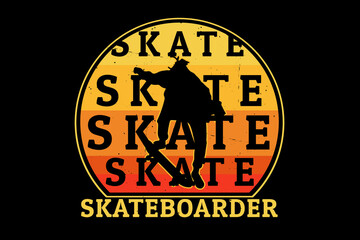 Skateboarder silhouette design
