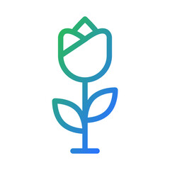 Rose flower icon