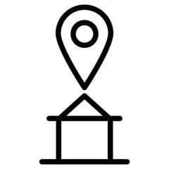 Pin house icon