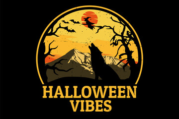 Halloween vibes silhouette design