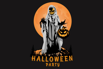 Halloween party silhouette design