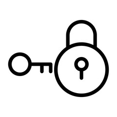 Key and padlock icon
