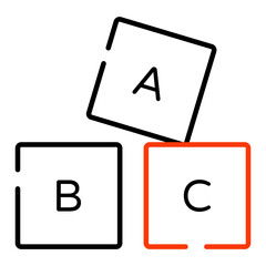 An icon design of Abc blocks