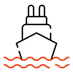 A modern design icon of boat