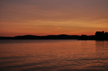 sunset over the sea