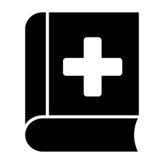 Fototapeta premium Medical book icon, editable vector 