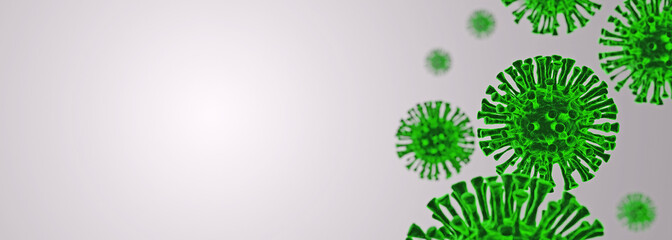 Blank background with virus coronavirus covid 19. Medicine concept