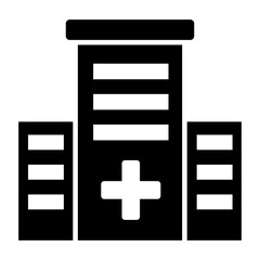 Obraz premium Medical center icon, hospital building 