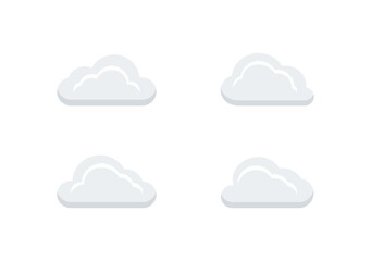 cloud vector isolated on white background ep166