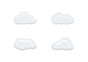 cloud vector isolated on white background ep169