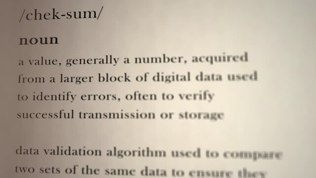 Checksum Definition