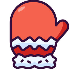 winter gloves line icon