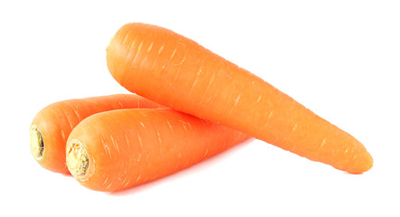 isolated carrots on a white background