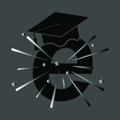 graduation hats. vector illustration Eps 10