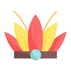 feather carnival for carnival color illustration