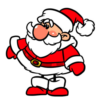 Little santa claus character new year illustration cartoon