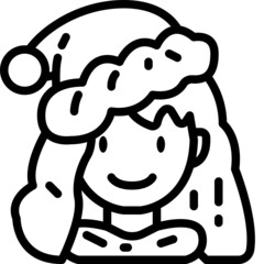 girl line icon