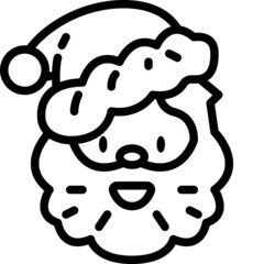 santa claus line icon