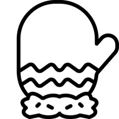 winter gloves line icon