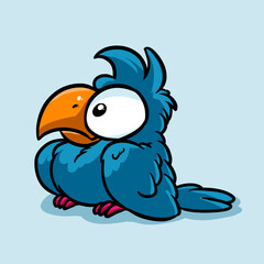 funny parrot cartoon