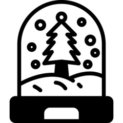 christmas solid line icon