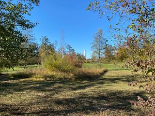 Early autumn landscape in parks and along recreational trails in the city of Zürich (Zuerich or Zurich), Wallisellen - Switzerland (Schweiz)