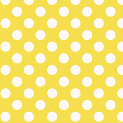 Pois blancs fond jaune