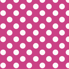 Pois blancs fond fushia