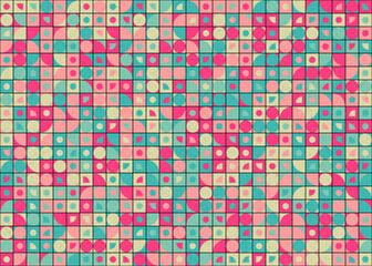 Fototapeta premium Abstract Geometric Pattern generative computational art illustration