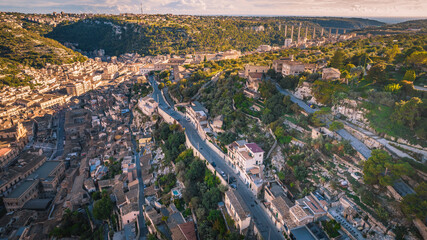 Wonderful View of Modica City Centre  from above, Ragusa, Sicili, Italy, Europe, World Heritage Site