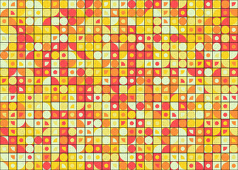 Fototapeta premium Abstract Geometric Pattern generative computational art illustration