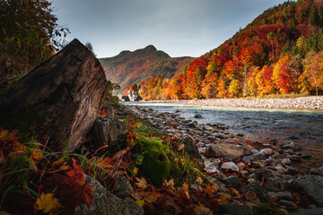 Fluss Saalach Bad Reichenhall im Berchtesgadener Land