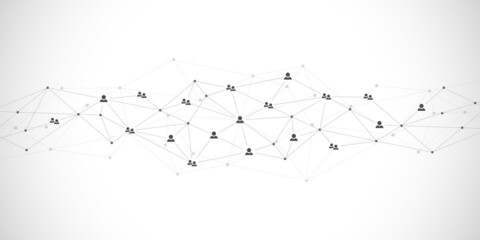 Connecting people and communication concept, social network