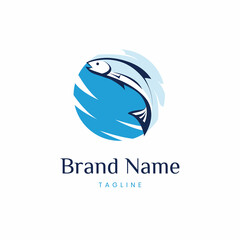 Jumping Flying Fish Logo Design