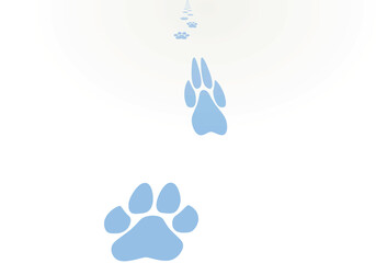 Dog foot print. vector illustration